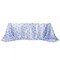 90" x 132" White Blue Floral Satin Rectangular Tablecloth Party Decorations